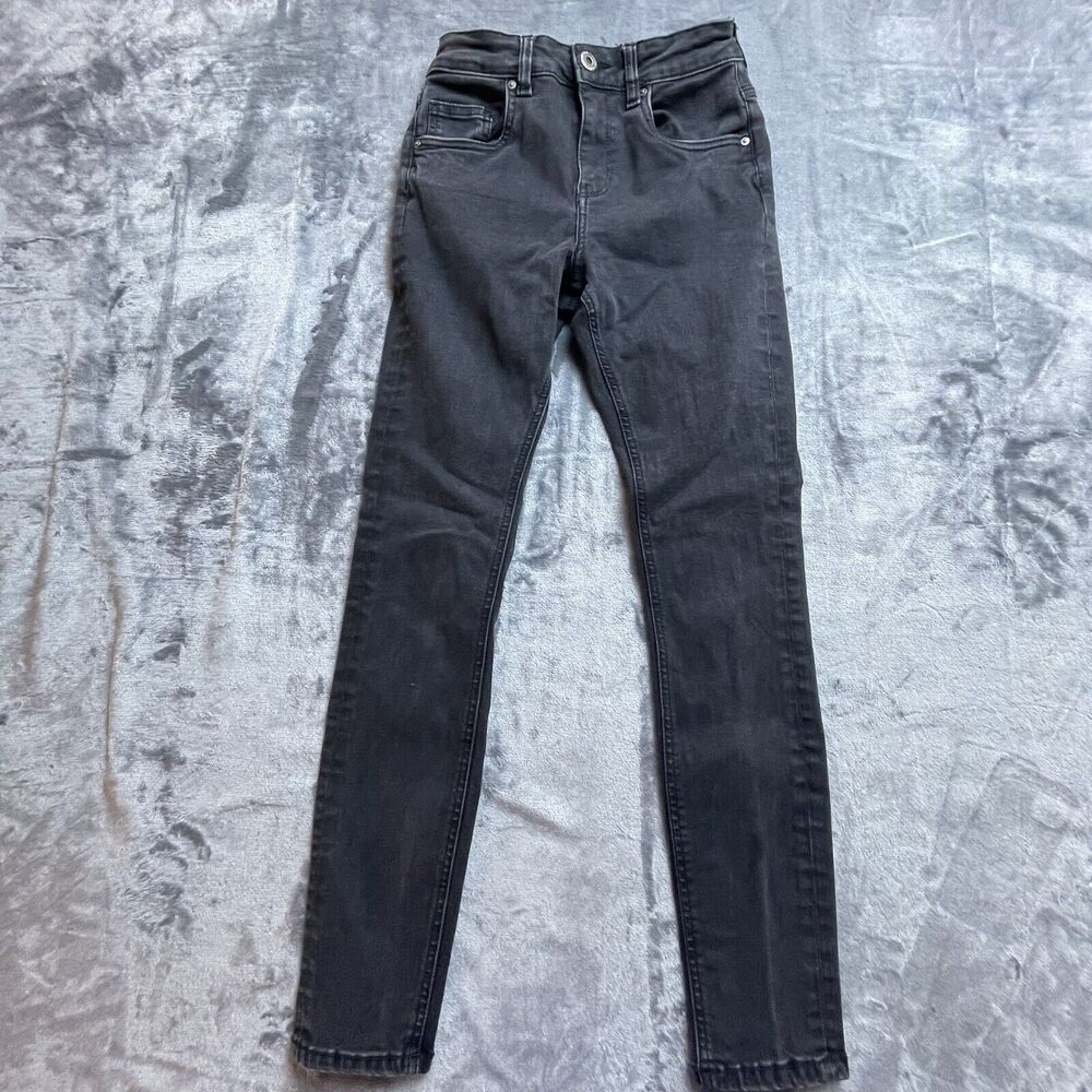 91 Cotton‎ On Jeans Womens 4 Black Denim Mid Shape Embracer Streetwear Grunge